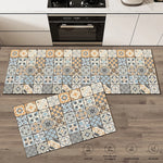 tapis sol moderne multicolore motif carreaux géométriques ethnique antidérapant intérieur cuisine salle bain