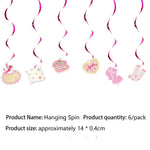décoration fête thème pyjama suspendus toppers gâteau assiettes tasses serviettes nappe table