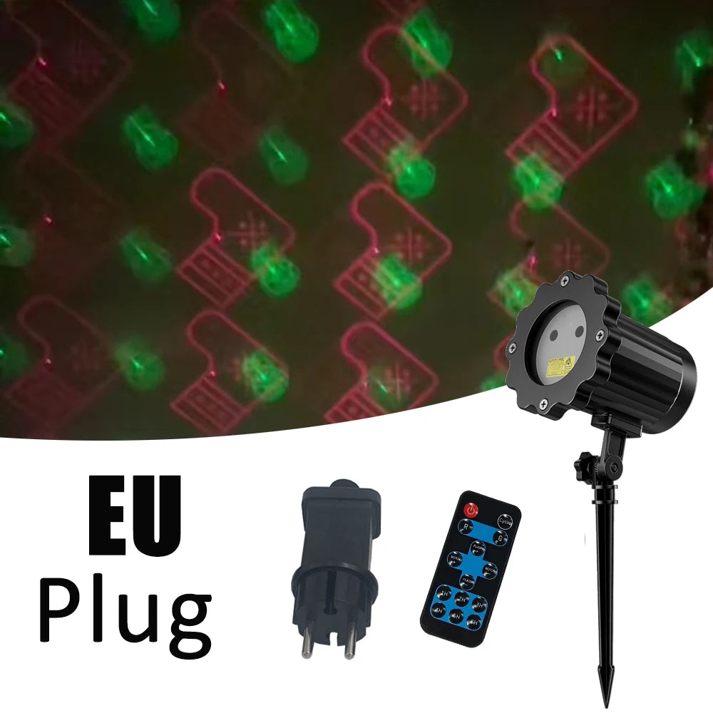 projecteur laser noir triangles moderne pied rotatif télécommande led ip65 noël fête