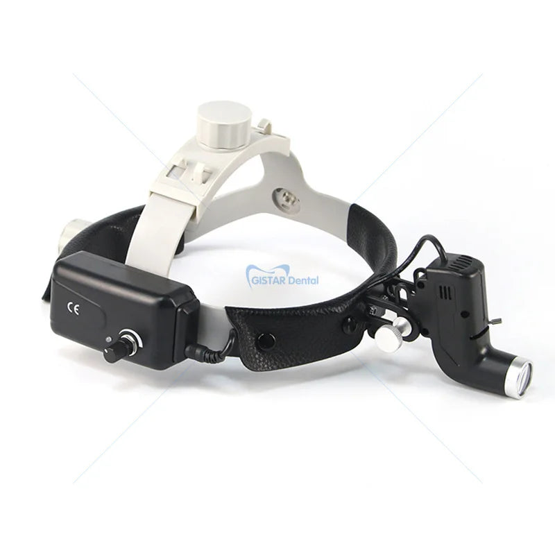 loupe tête lampe led réglable batterie lithium ceinture ajustable moderne opacité simili cuir blanc