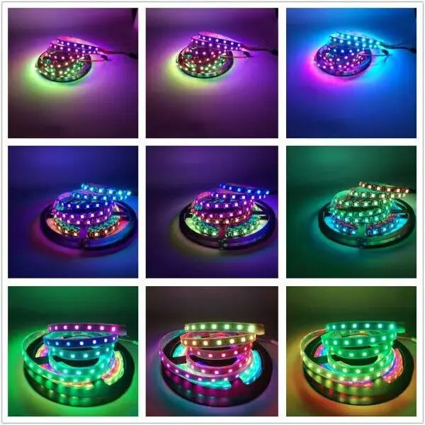 ruban led flexible 30 48 60 leds noir blanc adhésif moderne imprimé composants électroniques