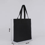 sac main noir toile coton moderne poignées cosmétiques pliable multiusage