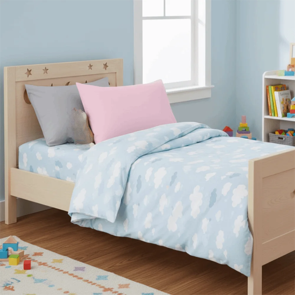 taies d'oreiller polyester coton motif uni bleu marine orange gris moderne fixations pack coussins