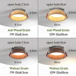 Spot LED grain bois vintage 7W 12W moderne rétro clips aluminium