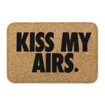 tapis d'entrée moderne kiss my airs marron noir bleu rose antidérapant pvc résistant corrosion