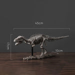 squelette dinosaure résine décor maison salle gris marron clair os roche tringle noire réaliste