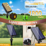 éclairage solaire extérieur guirlande 30m 50ampoules jaunes panneau solaire télécommande