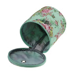 sac main rond polyestère réutilisable multi usages vert rose patchwork vintage fleur animal gravures
