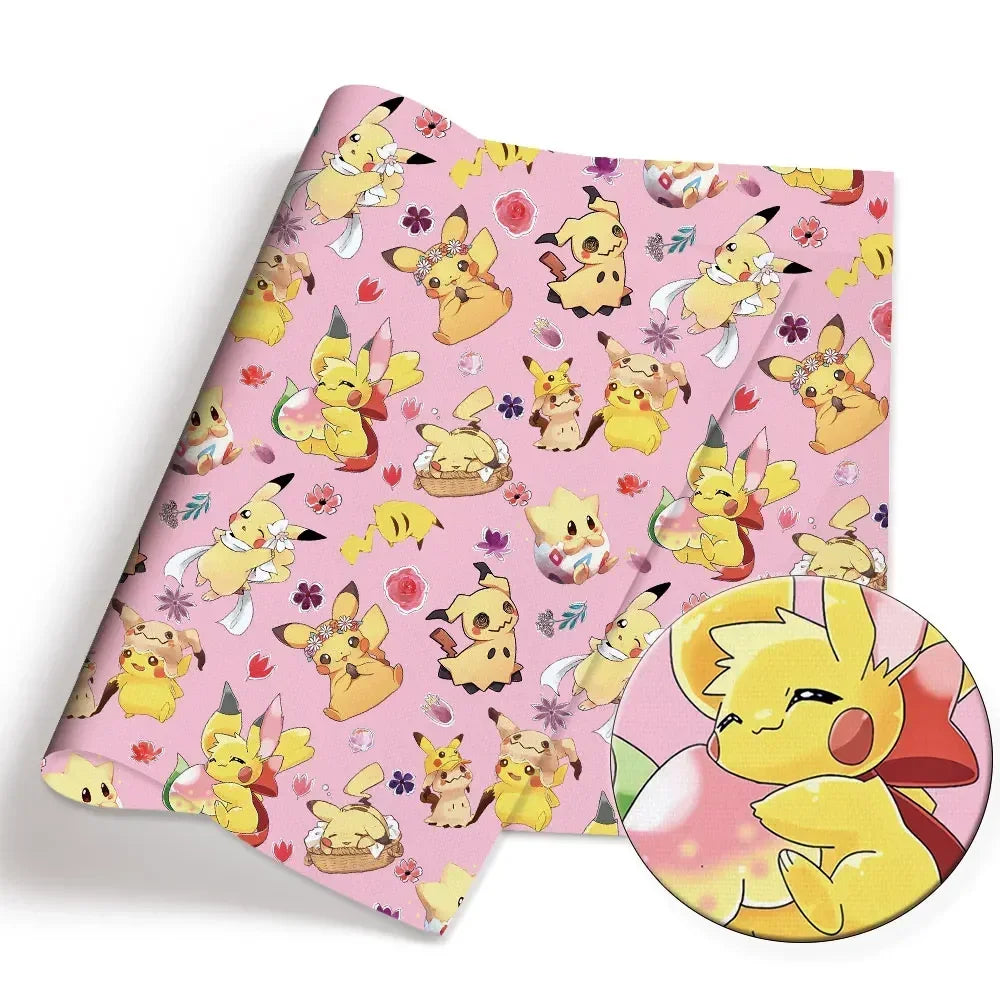 tapis souris pikachu pokémon pop art noir jaune blanc rouge orange adhésif polyester coton