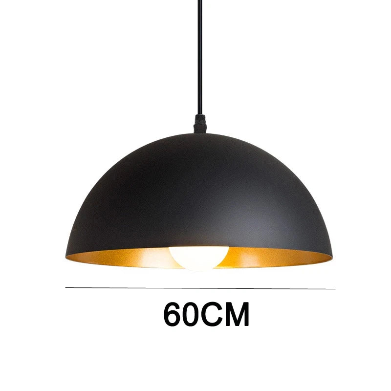 suspension lumineuse moderne câble suspendu aluminium noir doré 30cm 35cm 40cm 50cm 60cm