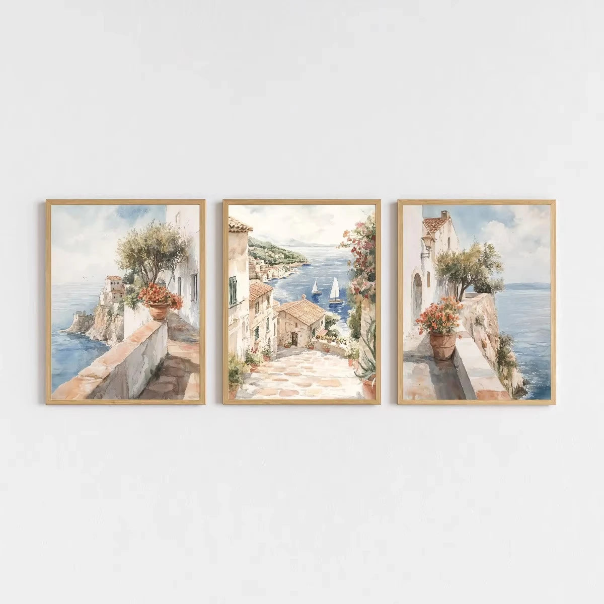 toiles d'art aquarelle paysages urbains naturels multicolore classique sans cadre