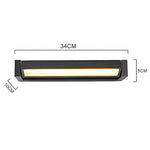 éclairage moderne applique murale led rotative étanche noir blancextérieur patio jardin fixations lisses minimaliste