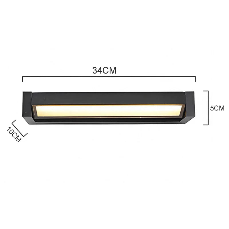éclairage moderne applique murale led rotative étanche noir blancextérieur patio jardin fixations lisses minimaliste