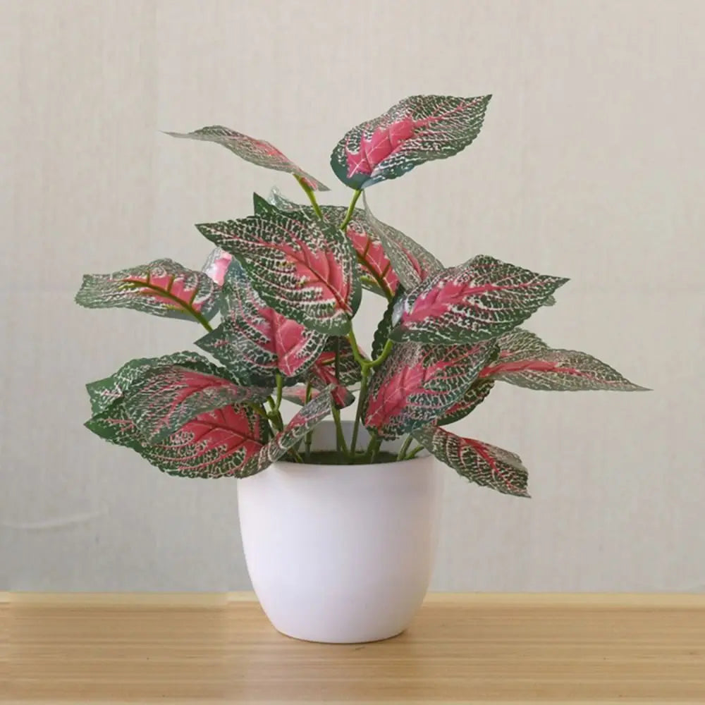 plantes artificielles vertes bonsaï ornement accessoires photo scindapsus pot rotin extérieur moderne