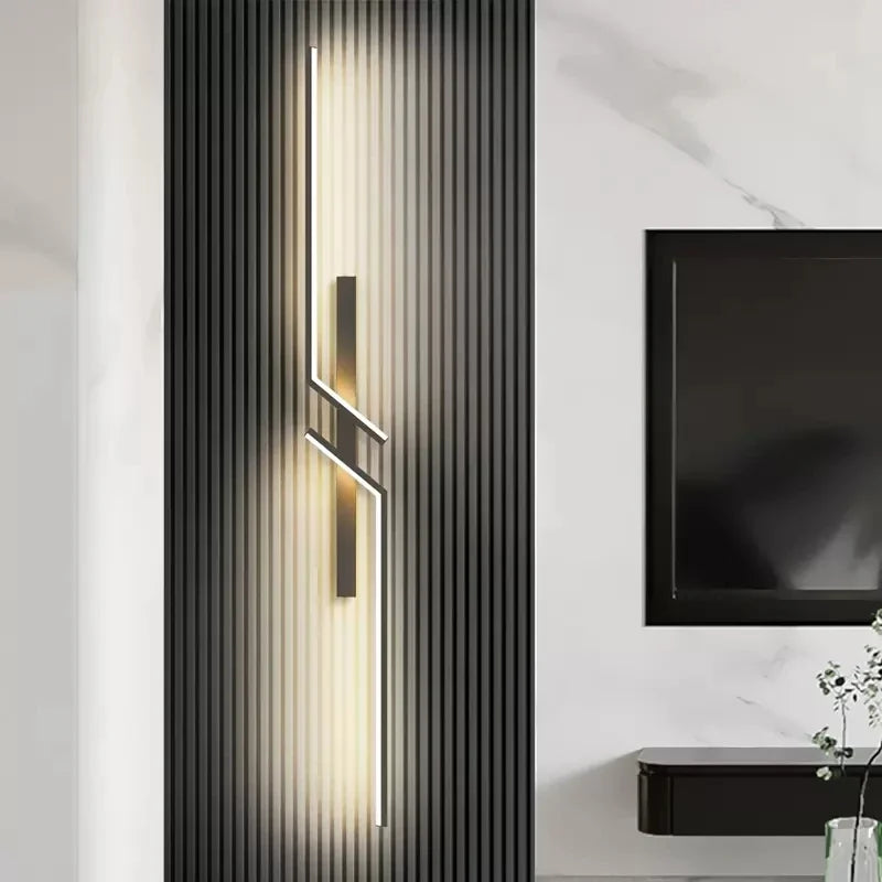 Lampe murale LED design minimaliste noire