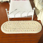 tapis peluche blanc multicolore moderne adhésif animal nature doux enfants decoration jouets