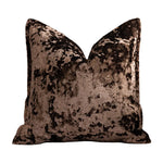 housse coussin carré géométrique beige marron texture veloutée contemporaine décoration maison