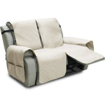 housses fauteuil inclinable gris quilté moderne élastique ajustable poche rangement lavage machine salon