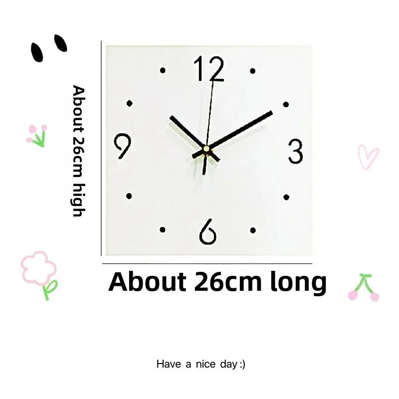 horloge murale double face moderne carrée aiguille numérique éclairée minimaliste