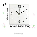 horloge murale double face moderne carrée aiguille numérique éclairée minimaliste