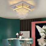 lampe suspendue cristal moderne élégant luminaire led transparent salon chambre salon luxe