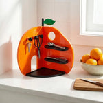 rangement bijoux orange moderne porte clés feuilles vertes minimaliste porte bijoux