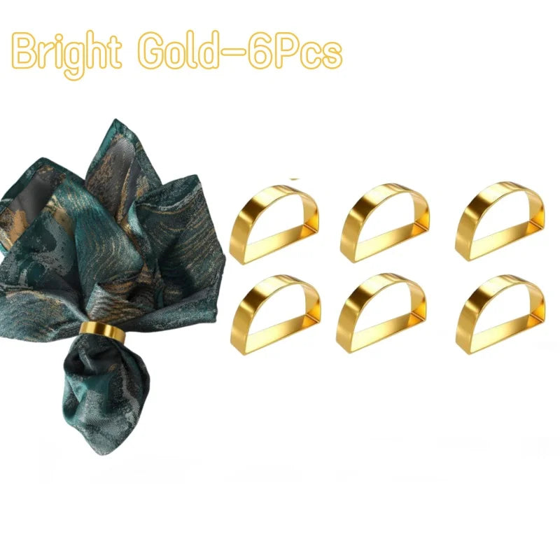 anneaux serviettes or lisses modernes fourchettes cuillères garnitures tables différentes couleurs mariage banquet