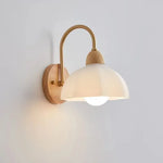 lampe murale bois clair fleur scandinave minimaliste chambre coucher éclairage quotidien led opaque