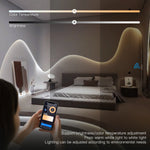 ruban led flexible cob blanc wifi intelligent télécommande adaptateur secteur salon
