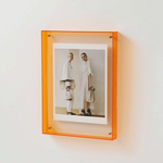 cadre photo carré acrylique transparent moderne suspension murale décoration intérieure
