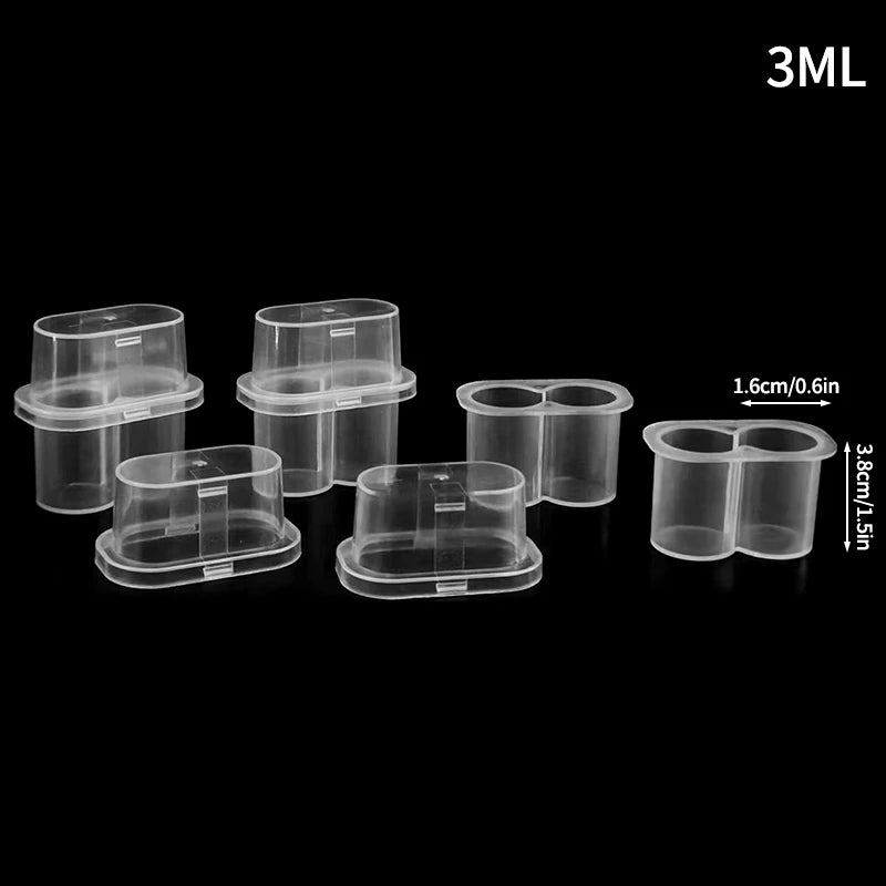 boîtes rangement transparentes flacons cosmétiques réutilisables modernes sans motif
