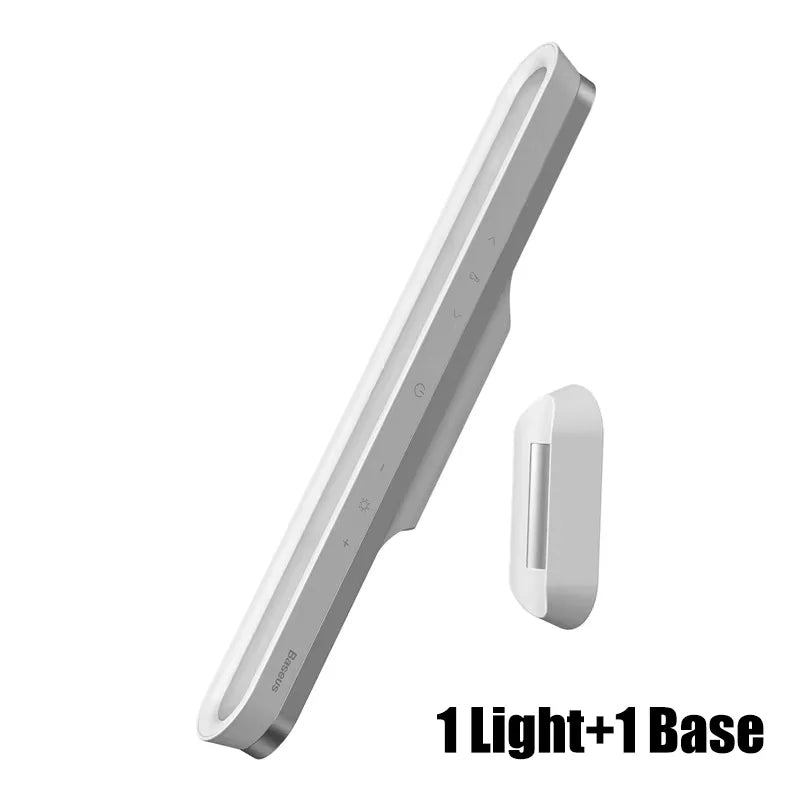 lampe magnétique blanc moderne charge USB stepless dimming