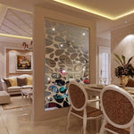 décoration murale moderne 20 pièces autocollants miroir formes ovales brillantes dorées maison