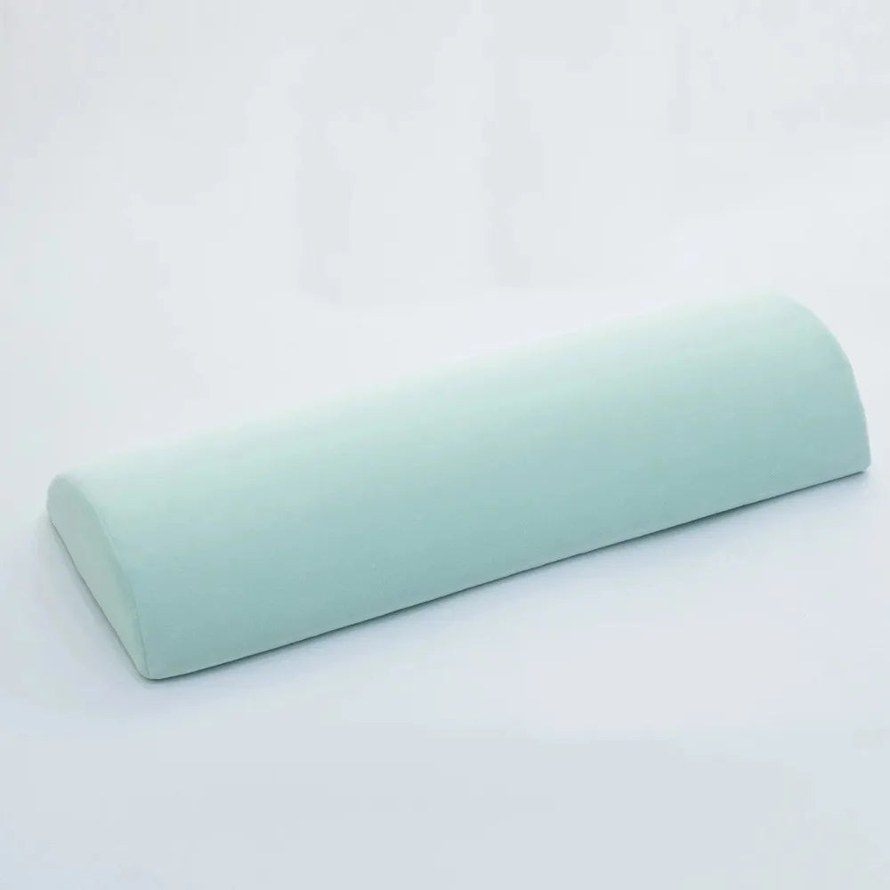 coussin lombaire mousse mémoire forme col bleu rose gris velours contemporain