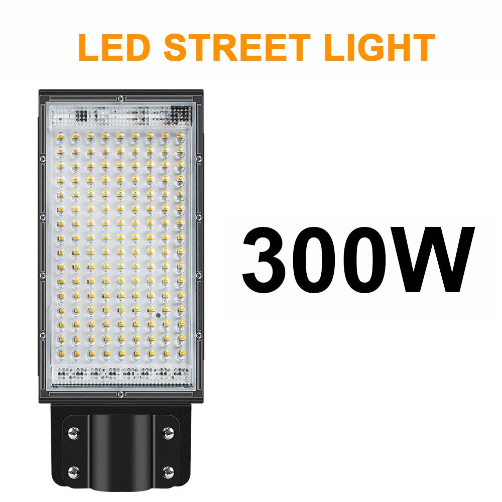 lampe rue led 50w 100w 200w moderne étanche industrielle warm white cold white noir