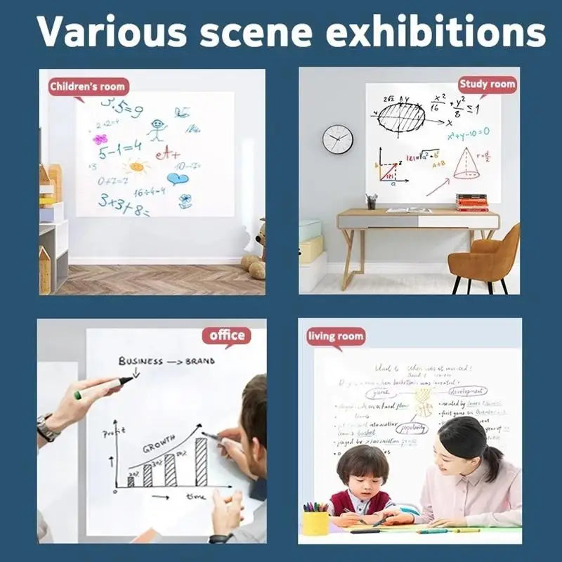 tableau blanc électrostatique adhésif facile 45cm 60cm surface lisse moderne pratique maison enseignement
