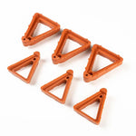 pieds pot fleurs orange noir triangulaires perforations pratique robuste