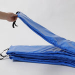 tapis trampoline bleu texture tissée moderne imperméable protection ressortsextérieur 10ft 12ft 14ft