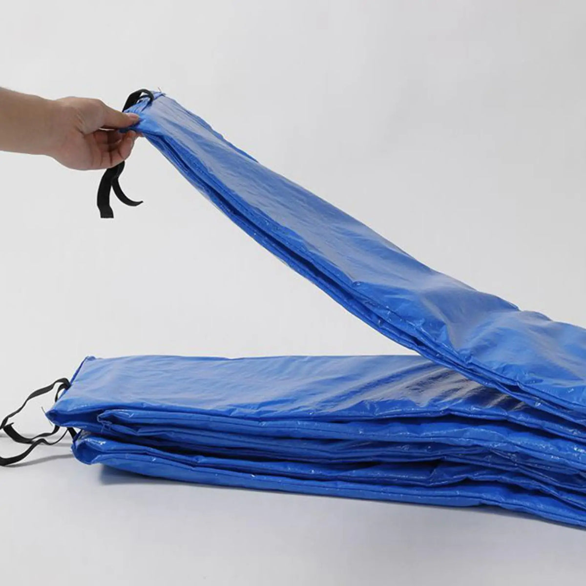 tapis trampoline bleu texture tissée moderne imperméable protection ressortsextérieur 10ft 12ft 14ft