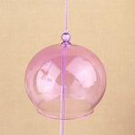 cloche vent transparente traditionnelle japonaise rose vert jaune bleu clair motifs floraux