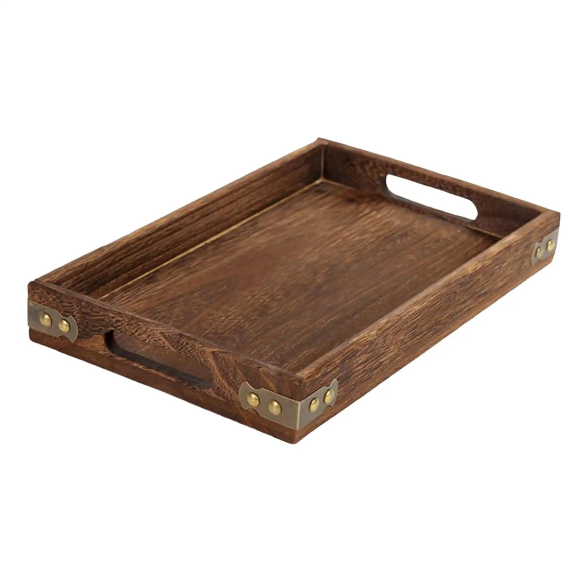 Plateau en bois sur bureau avec accessoires de décoration