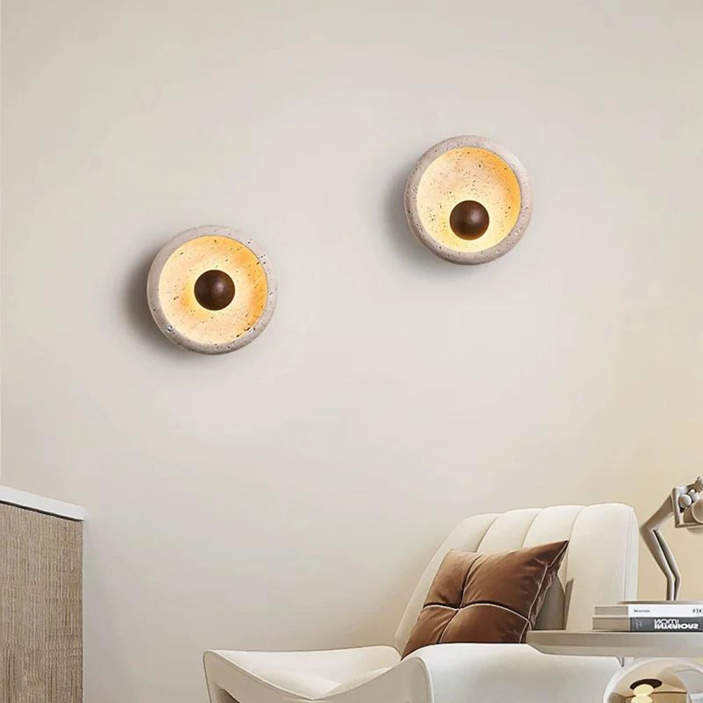 lampe murale moderne appliques murales led gris clair brun foncé texture marbrée éclairage quotidien