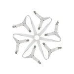 bretelles lit classiques clips métalliques noir blanc rayures horizontales réglables four piece set