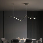 suspension lumineuse or ondulé contemporain câbles suspendus 120cm 140cm 160cm led dimmable