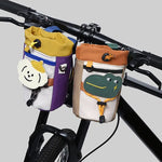 sacoches vélo guidon sangles élastiques ours grenouille patches couleurs ludiques enfants