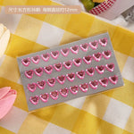 sticker 3d cœur transparent brillant moderne décoratif adhésif scrapbooking étudiant fournitures art