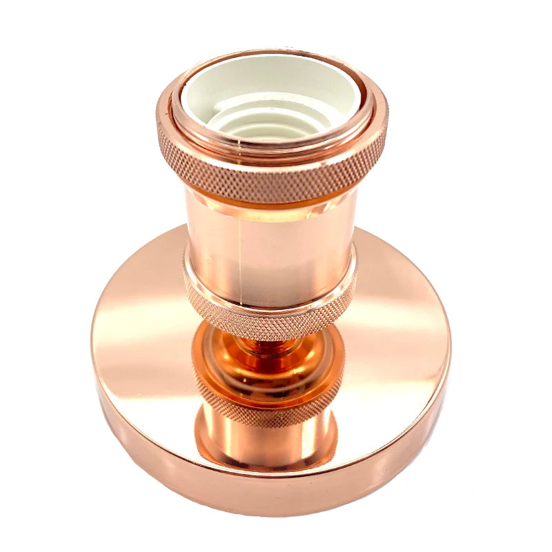 support ampoule vintage or cuivre noir moderne inclusion vis écrous câbles bronze golden