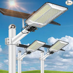 lampe solaire 1000w ip67 blanc noir panneau solaire led moderne autoallumageextérieur jardin parking