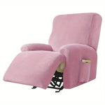 housses fauteuil beige gris bleu marine velours doux moderne confortable machine lavable anneaux fixations