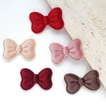 rubans forme nœud velours rouge beige rose pâle bordeaux marron classiques bijoux cheveux DIY